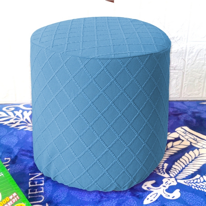 91家纺网 家纺一手货源 找家纺 （总）壹零特色家纺 菱形格提花小号圆柱凳套 换鞋凳套
