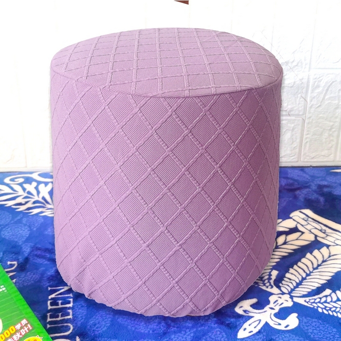 91家纺网 家纺一手货源 找家纺 （总）壹零特色家纺 菱形格提花小号圆柱凳套 换鞋凳套