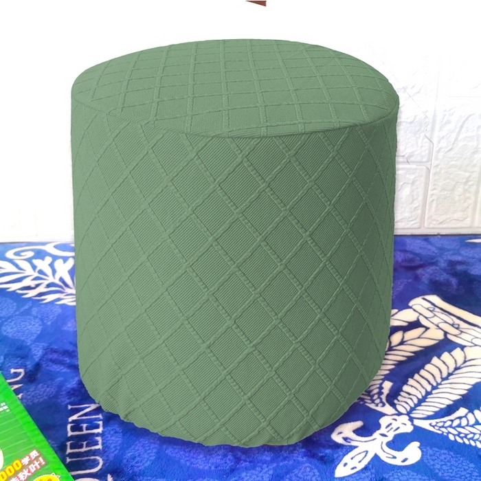 91家纺网 家纺一手货源 找家纺 （总）壹零特色家纺 菱形格提花小号圆柱凳套 换鞋凳套