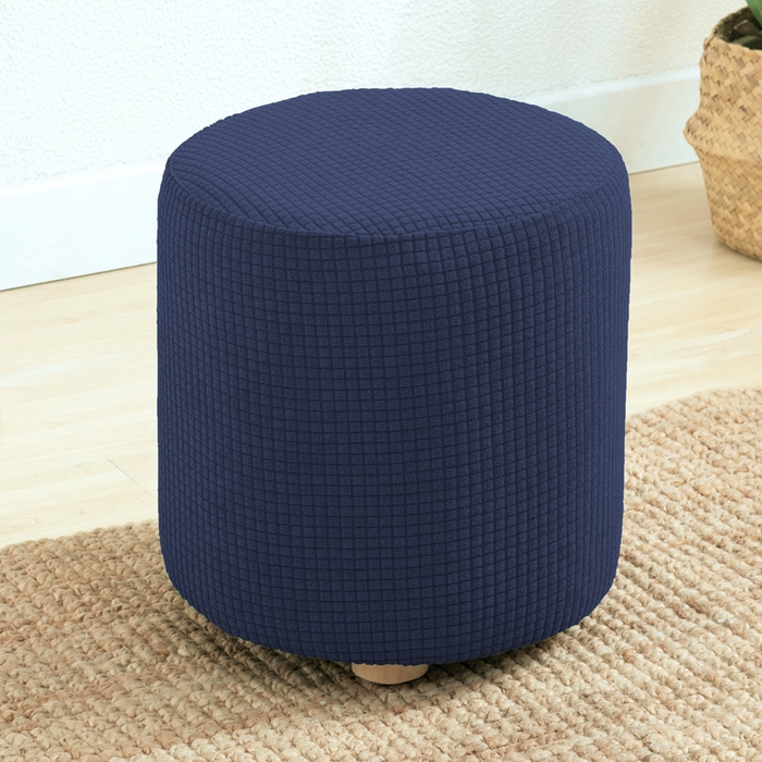 91家纺网 家纺一手货源 找家纺 （总）壹零特色家纺 弹力防水圆柱型纯色华夫格凳子套 脚蹬套 换鞋凳套 圆凳套