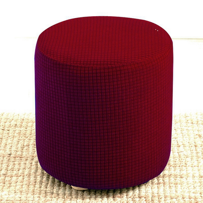 91家纺网 家纺一手货源 找家纺 （总）壹零特色家纺 弹力防水圆柱型纯色华夫格凳子套 脚蹬套 换鞋凳套 圆凳套