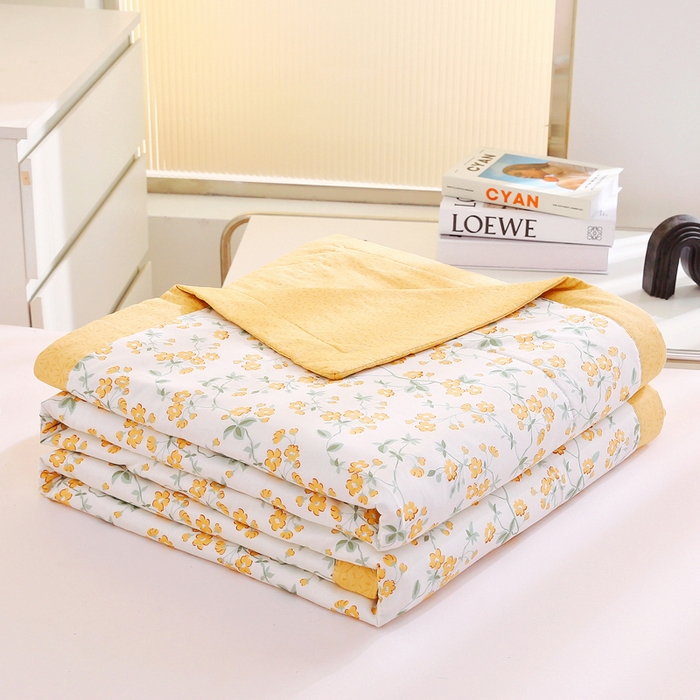 91家纺网 家纺一手货源 找家纺 小叮当家纺仓储工厂店 （提供买家秀 爆款花型 不断货）2025新款全棉A类印花纯棉花夏被可机洗空调被 春风拂面