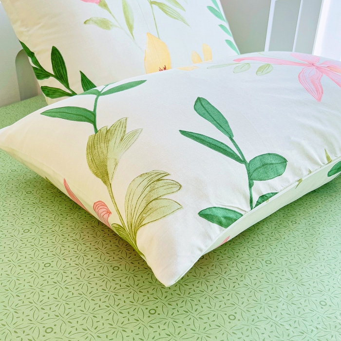 91家纺网 家纺一手货源 找家纺 小叮当家纺仓储工厂店 （提供买家秀 爆款花型 不断货）2025新款全棉A类印花纯棉花夏被可机洗空调被 花之恋-米