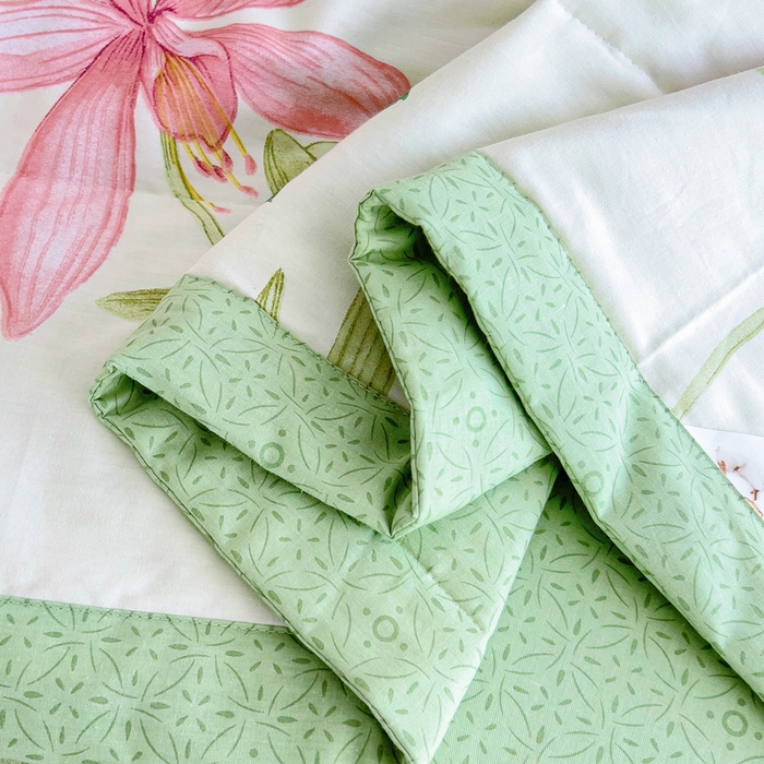 91家纺网 家纺一手货源 找家纺 小叮当家纺仓储工厂店 （提供买家秀 爆款花型 不断货）2025新款全棉A类印花纯棉花夏被可机洗空调被 花之恋-米