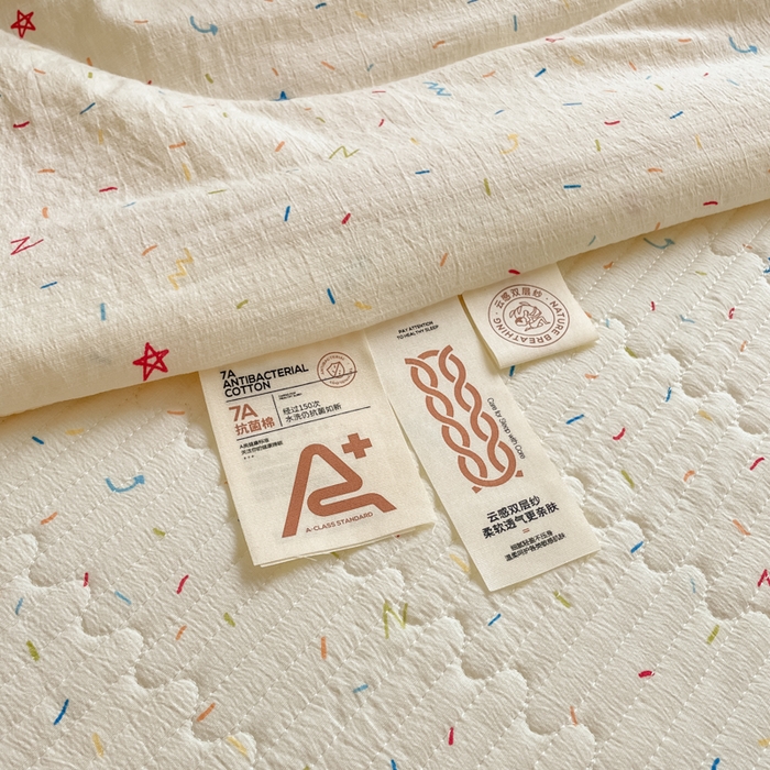 91家纺网 家纺一手货源 找家纺 小叮当家纺仓储工厂店 （提供买家秀 爆款花型 不断货）2025新款云感双层纱床盖 织梦