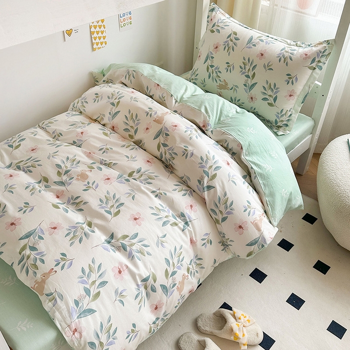 91家纺网 家纺一手货源 找家纺 金鑫汇家纺 2025新款印花花型-学生上下铺三件套 莫妮卡