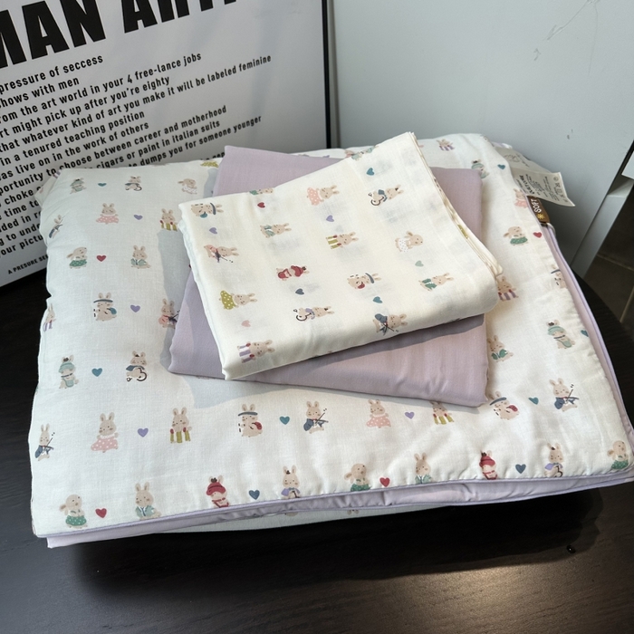 91家纺网 家纺一手货源 找家纺 麦伦家居 2025春夏新款冰纱夏被夏凉被空调被系列二 巴巴兔