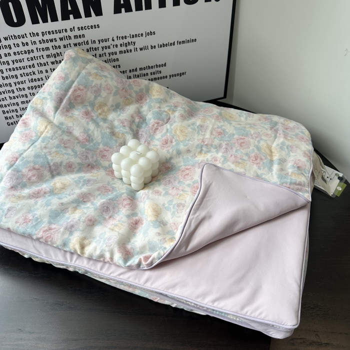 91家纺网 家纺一手货源 找家纺 麦伦家居 2025春夏新款冰纱夏被夏凉被空调被系列二 春意