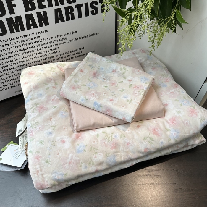 91家纺网 家纺一手货源 找家纺 麦伦家居 2025春夏新款冰纱夏被夏凉被空调被系列二 花茶粉