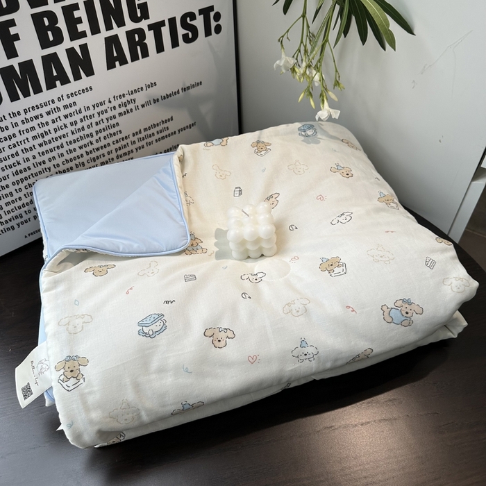 91家纺网 家纺一手货源 找家纺 麦伦家居 2025春夏新款冰纱夏被夏凉被空调被系列二 卷毛狗