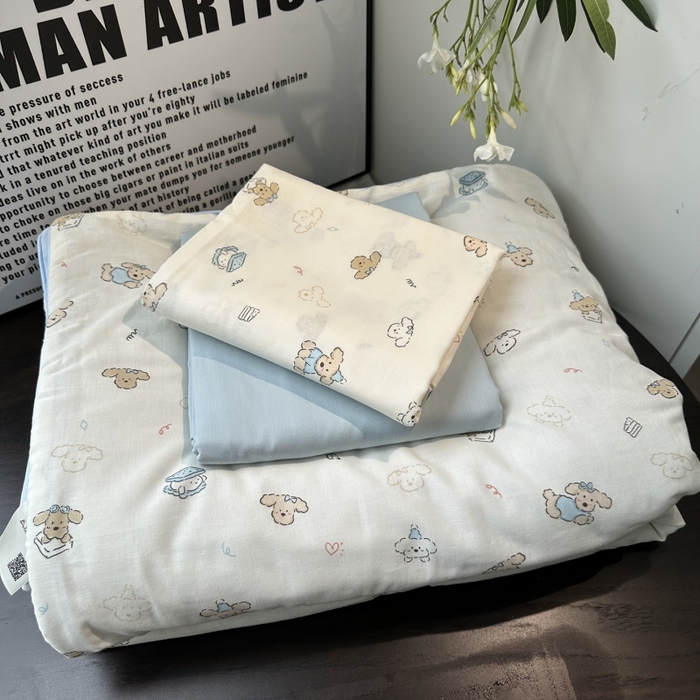 91家纺网 家纺一手货源 找家纺 麦伦家居 2025春夏新款冰纱夏被夏凉被空调被系列二 卷毛狗