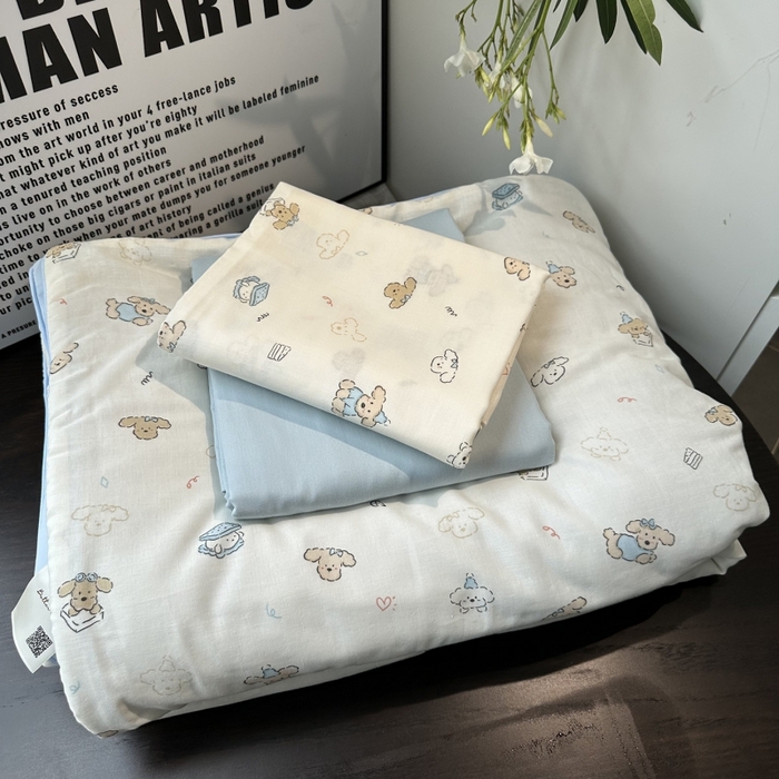 91家纺网 家纺一手货源 找家纺 麦伦家居 2025春夏新款冰纱夏被夏凉被空调被系列二 卷毛狗