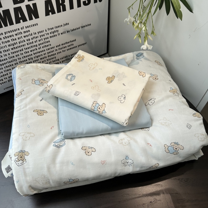 91家纺网 家纺一手货源 找家纺 麦伦家居 2025春夏新款冰纱夏被夏凉被空调被系列二 卷毛狗