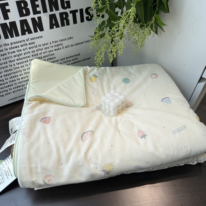 91家纺网 家纺一手货源 找家纺 麦伦家居 2025春夏新款冰纱夏被夏凉被空调被系列二 水果派