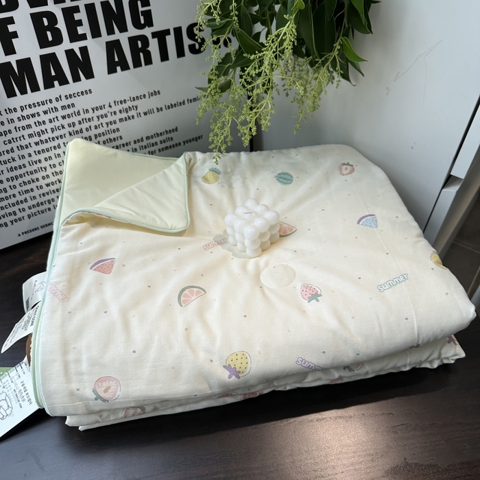 91家纺网 家纺一手货源 找家纺 麦伦家居 2025春夏新款冰纱夏被夏凉被空调被系列二 水果派