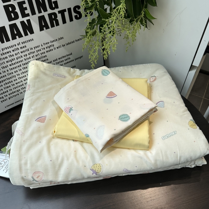 91家纺网 家纺一手货源 找家纺 麦伦家居 2025春夏新款冰纱夏被夏凉被空调被系列二 水果派