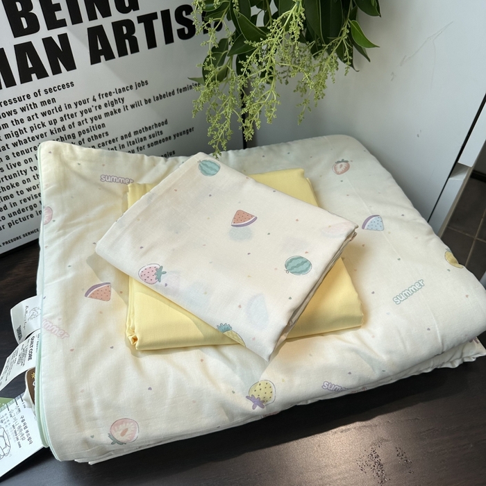 91家纺网 家纺一手货源 找家纺 麦伦家居 2025春夏新款冰纱夏被夏凉被空调被系列二 水果派