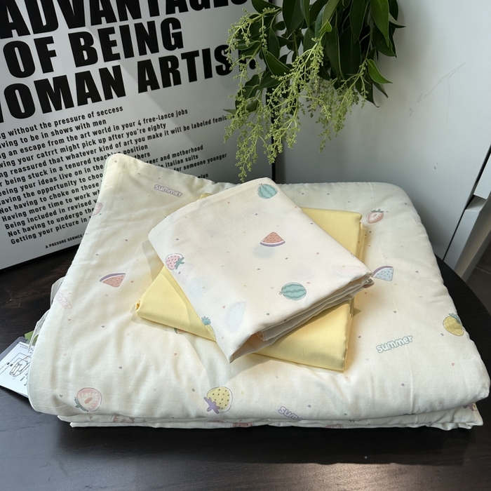 91家纺网 家纺一手货源 找家纺 麦伦家居 2025春夏新款冰纱夏被夏凉被空调被系列二 水果派