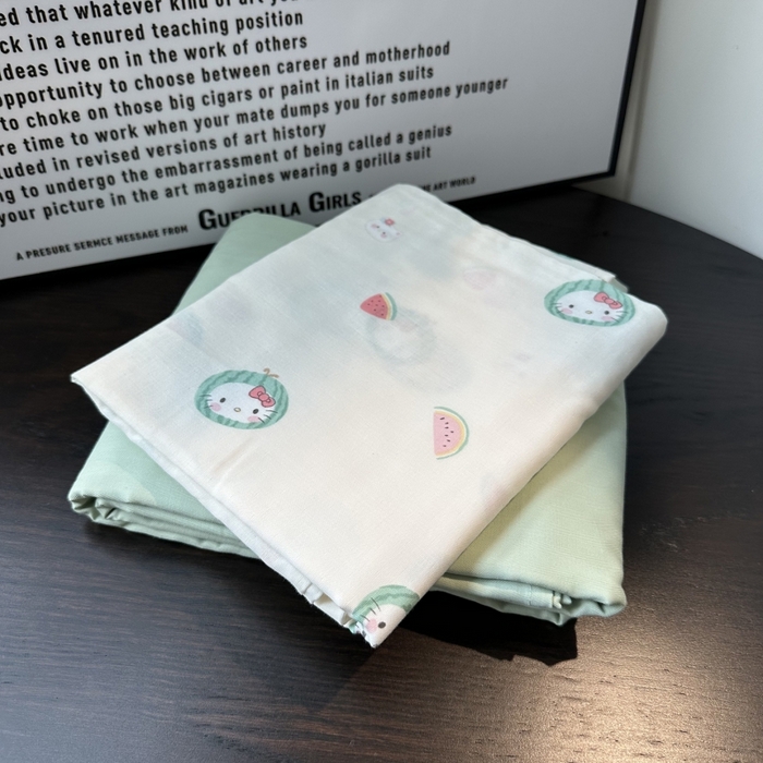 91家纺网 家纺一手货源 找家纺 麦伦家居 2025春夏新款冰纱夏被夏凉被空调被系列二 西瓜猫