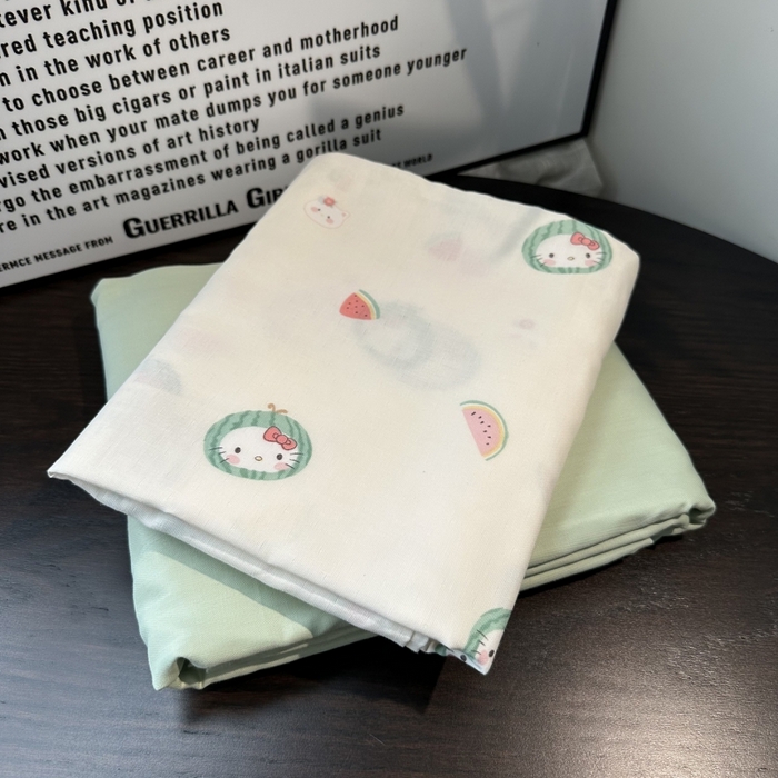 91家纺网 家纺一手货源 找家纺 麦伦家居 2025春夏新款冰纱夏被夏凉被空调被系列二 西瓜猫