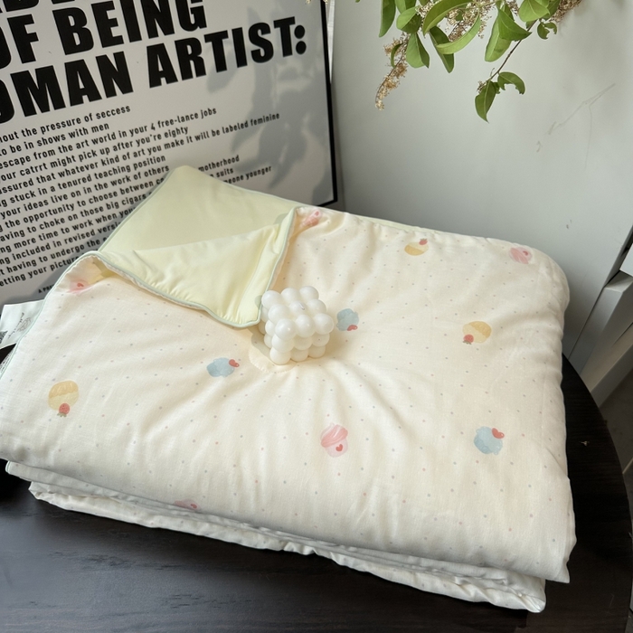 91家纺网 家纺一手货源 找家纺 麦伦家居 2025春夏新款冰纱夏被夏凉被空调被系列二 夏日冰激凌