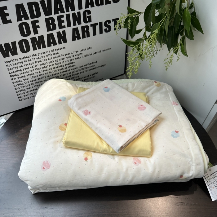 91家纺网 家纺一手货源 找家纺 麦伦家居 2025春夏新款冰纱夏被夏凉被空调被系列二 夏日冰激凌