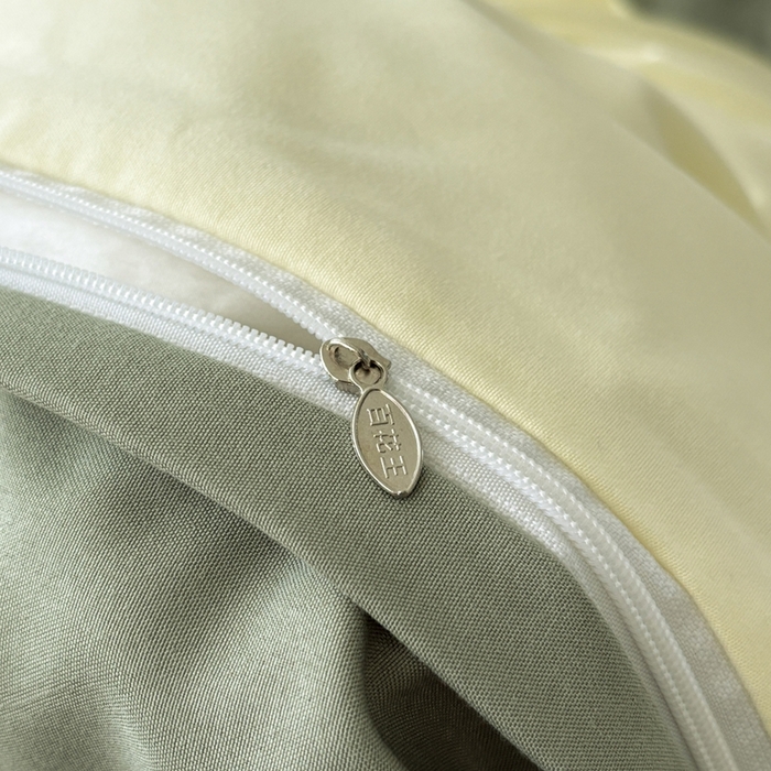 91家纺网 家纺一手货源 找家纺 百花王 2025新款亲肤舒适简约纯色水洗棉四件套 抹茶奶油