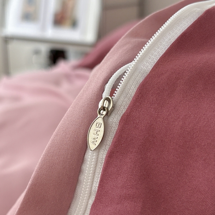 91家纺网 家纺一手货源 找家纺 百花王 2025新款亲肤舒适简约纯色水洗棉四件套 香芋奶昔