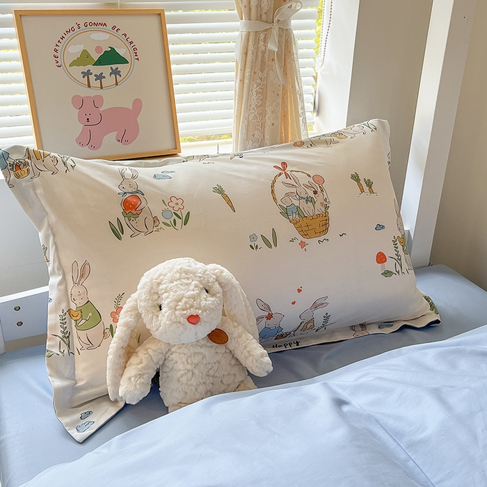 91家纺网 家纺一手货源 找家纺 金鑫汇家纺 2025新款印花花型-学生上下铺三件套 收获满满-蓝