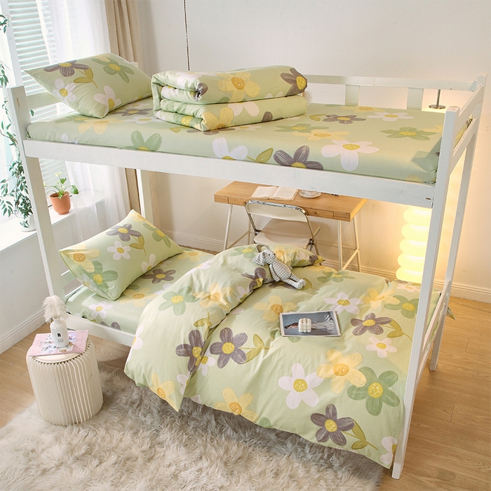 91家纺网 家纺一手货源 找家纺 金鑫汇家纺 2025新款印花花型-学生上下铺三件套 五彩缤纷