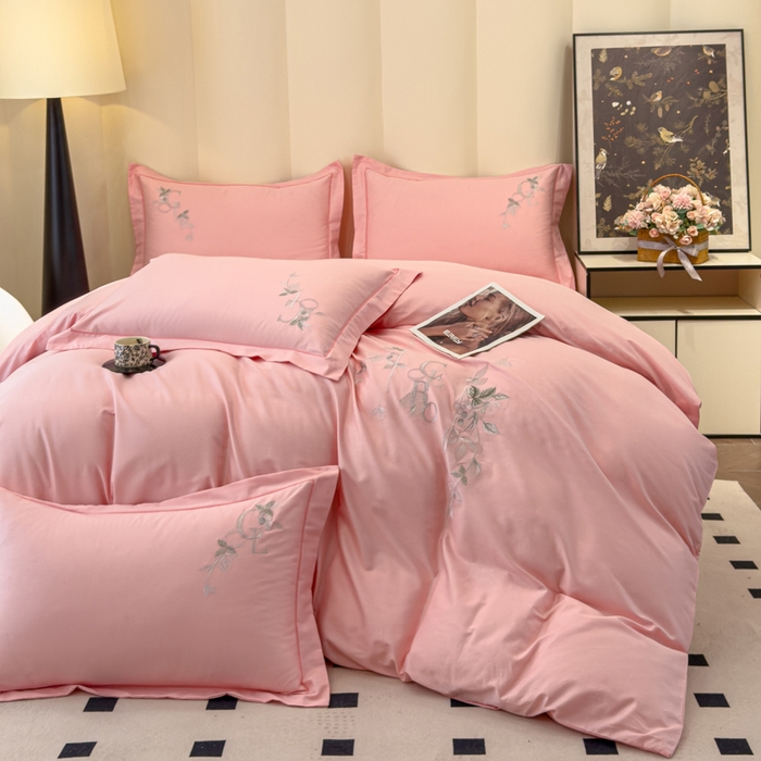 91家纺网 家纺一手货源 找家纺 （总）U品汇 【亏本特价】A类纯棉全棉40S支长绒棉刺绣花四件套100%棉高端礼盒