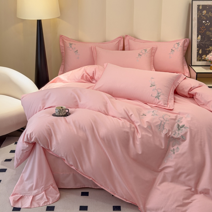 91家纺网 家纺一手货源 找家纺 （总）U品汇 【亏本特价】A类纯棉全棉40S支长绒棉刺绣花四件套100%棉高端礼盒