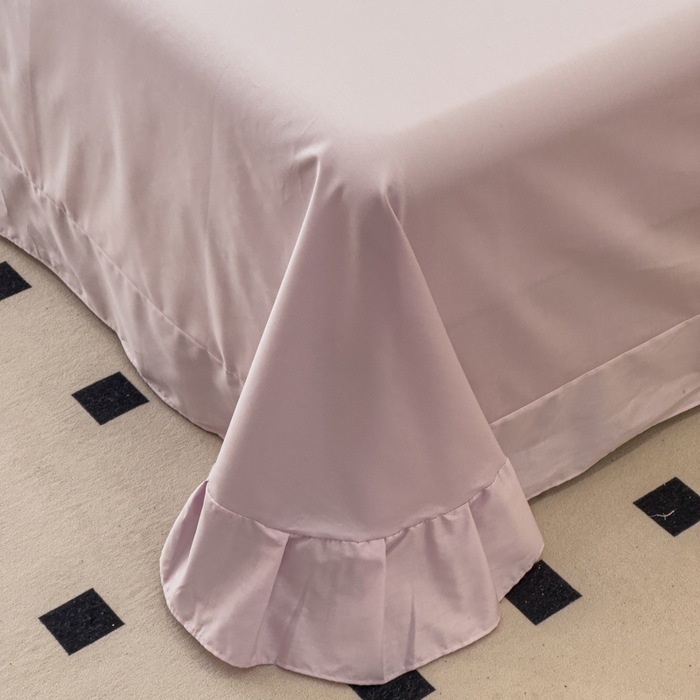 91家纺网 家纺一手货源 找家纺 U品汇 【亏本特价】A类纯棉全棉40S支长绒棉刺绣花四件套100%棉高端礼盒 夏瑾-薰衣紫