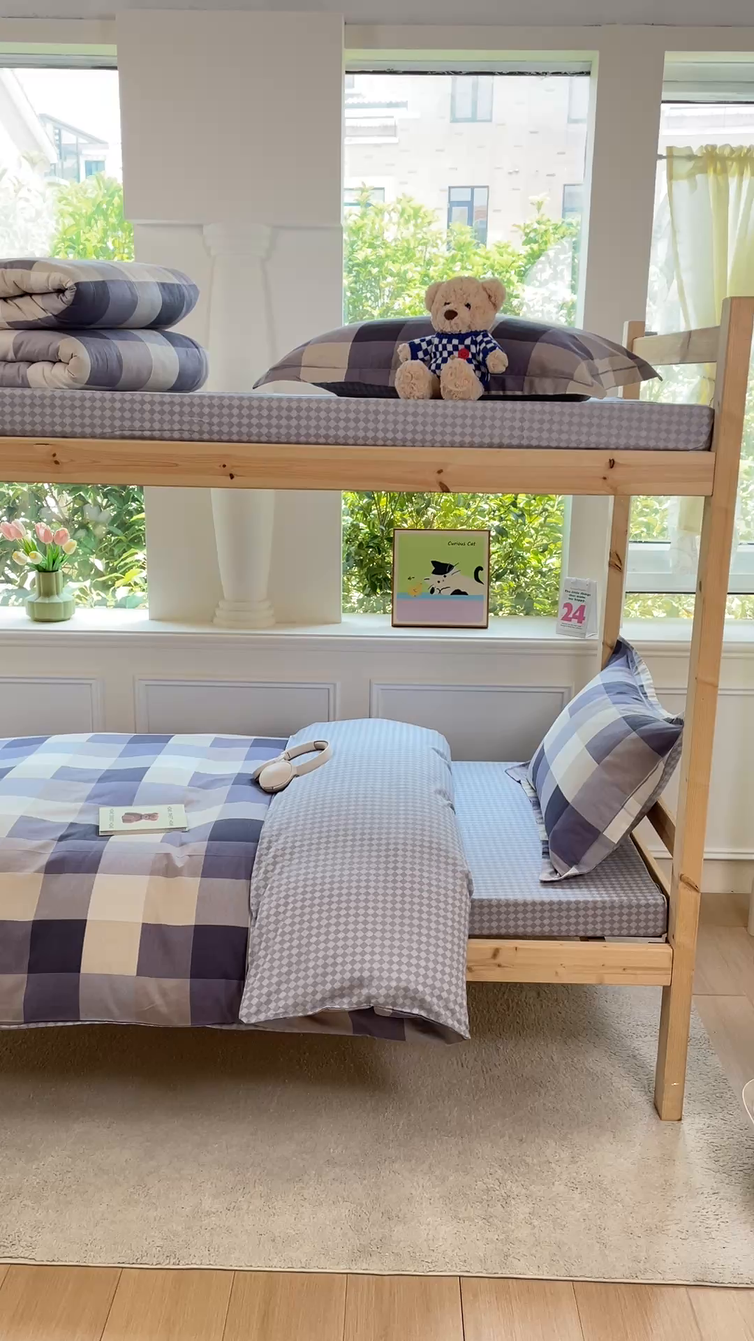 91家纺网 家纺一手货源 找家纺 （总）铭博家纺 新款100%全棉印花学生季宿舍上下铺三件套