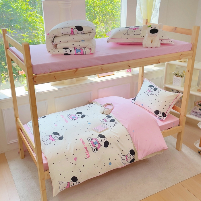 91家纺网 家纺一手货源 找家纺 铭博家纺 新款100%全棉印花学生季宿舍上下铺三件套 罗纳星河