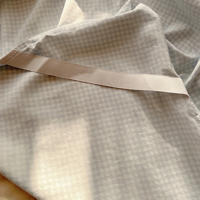 91家纺网 家纺一手货源 找家纺 瑞莱 2025新款水洗棉拼接工艺花边款四件套-波点蝴蝶结 波点蝴蝶结-蓝