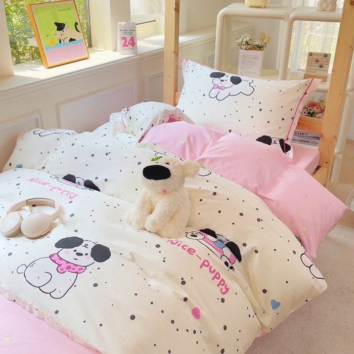 91家纺网 家纺一手货源 找家纺 铭博家纺 新款100%全棉印花学生季宿舍上下铺三件套 罗纳星河