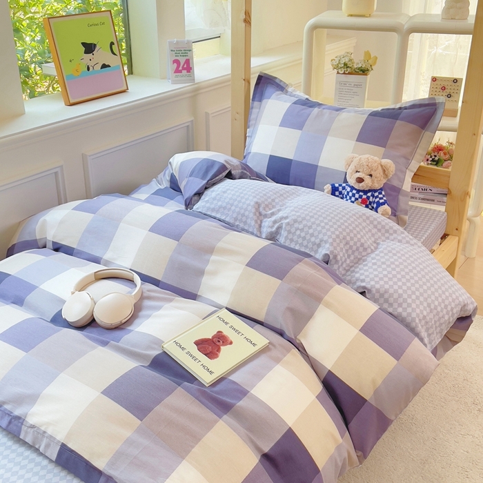 91家纺网 家纺一手货源 找家纺 （总）铭博家纺 新款100%全棉印花学生季宿舍上下铺三件套