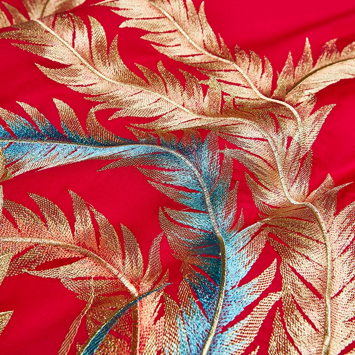 91家纺网 家纺一手货源 找家纺 用心 2025新款长绒棉刺绣新中式婚庆多件套系列 锦绣华章