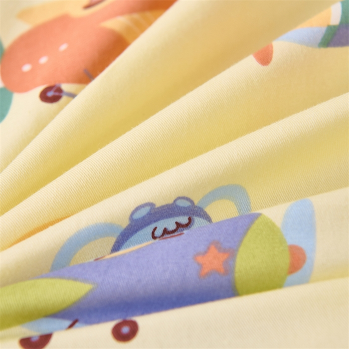 91家纺网 家纺一手货源 找家纺 嗨皮宝贝 2025新款全棉纯棉13372幼儿园三件套多件套 遨游世界-黄