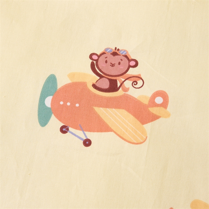 91家纺网 家纺一手货源 找家纺 嗨皮宝贝 2025新款全棉纯棉13372幼儿园三件套多件套 遨游世界-黄