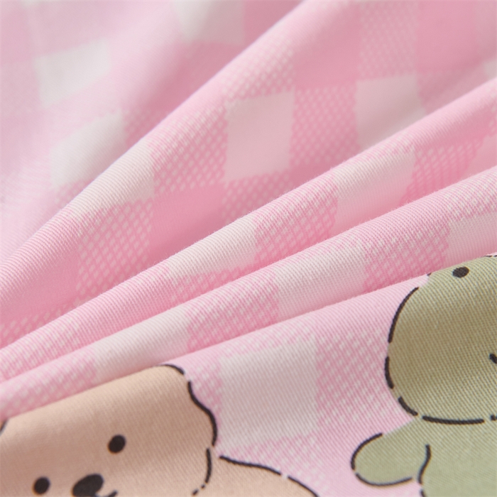 91家纺网 家纺一手货源 找家纺 嗨皮宝贝 2025新款全棉纯棉13372幼儿园三件套多件套 福宝乐园-粉