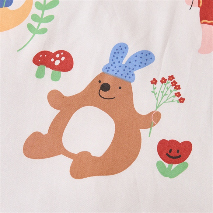 91家纺网 家纺一手货源 找家纺 嗨皮宝贝 2025新款全棉纯棉13372幼儿园三件套多件套 马戏团