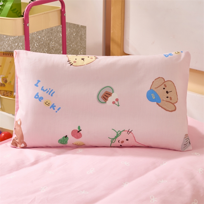 91家纺网 家纺一手货源 找家纺 嗨皮宝贝 2025新款全棉纯棉13372幼儿园三件套多件套 喵了喵-粉