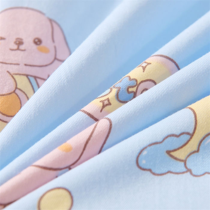 91家纺网 家纺一手货源 找家纺 嗨皮宝贝 2025新款全棉纯棉13372幼儿园三件套多件套 太空记-蓝