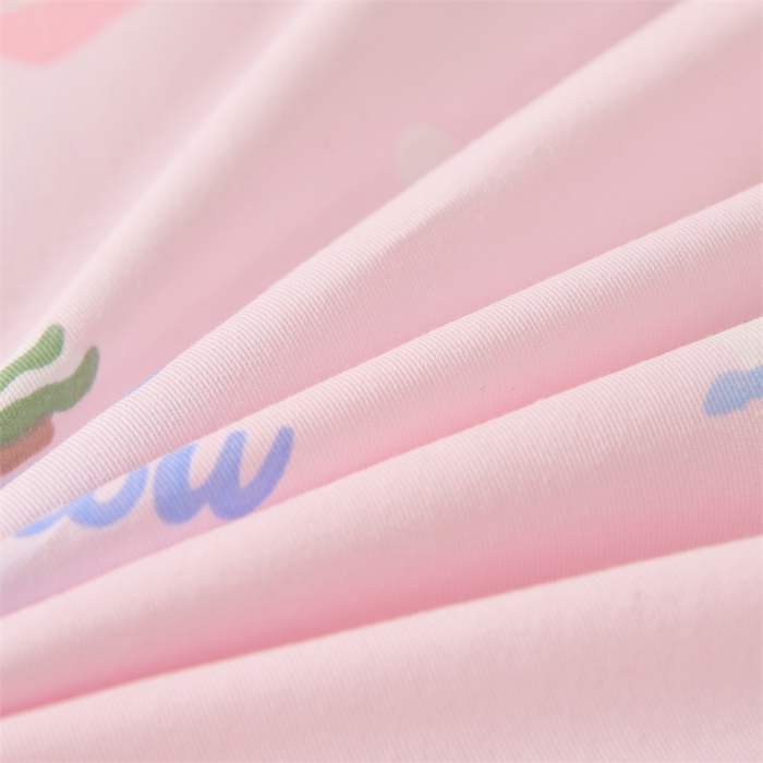 91家纺网 家纺一手货源 找家纺 嗨皮宝贝 2025新款全棉纯棉13372幼儿园三件套多件套 兔兔熊-粉