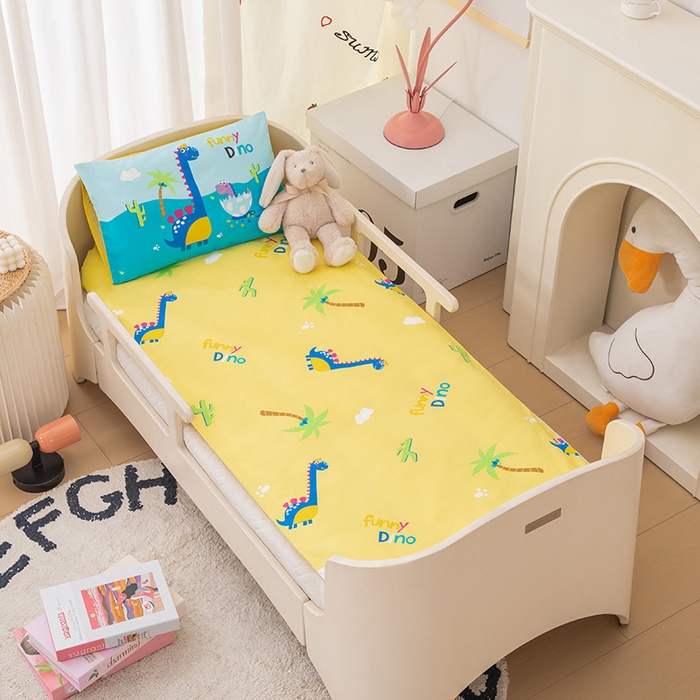 91家纺网 家纺一手货源 找家纺 嗨皮宝贝 2025新款全棉纯棉13372幼儿园三件套多件套 霸王龙