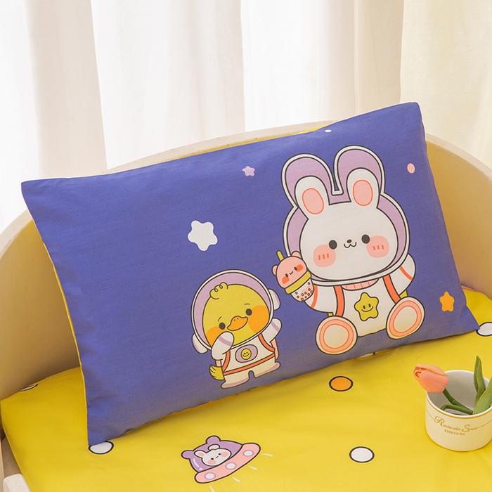 91家纺网 家纺一手货源 找家纺 嗨皮宝贝 2025新款全棉纯棉13372幼儿园三件套多件套 航空兔