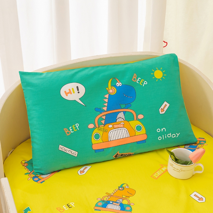 91家纺网 家纺一手货源 找家纺 嗨皮宝贝 2025新款全棉纯棉13372幼儿园三件套多件套 假日旅行