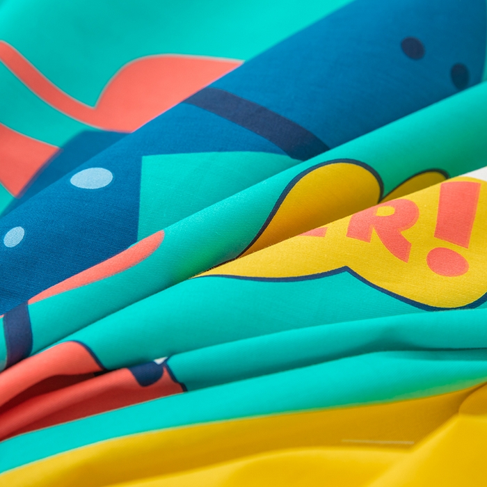 91家纺网 家纺一手货源 找家纺 嗨皮宝贝 2025新款全棉纯棉13372幼儿园三件套多件套 恐龙丹佛